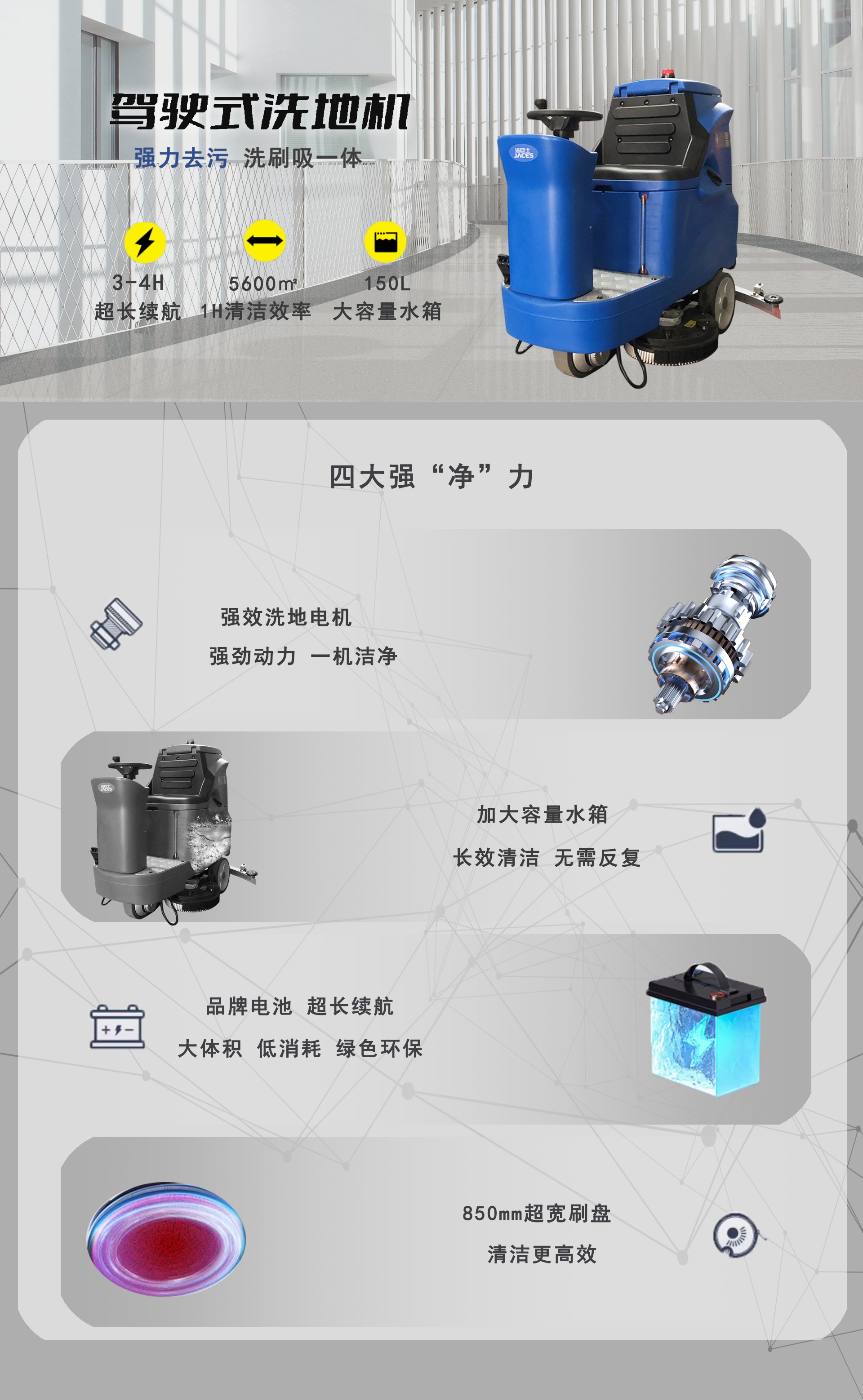 工廠駕駛洗地機,A85駕駛式洗地機