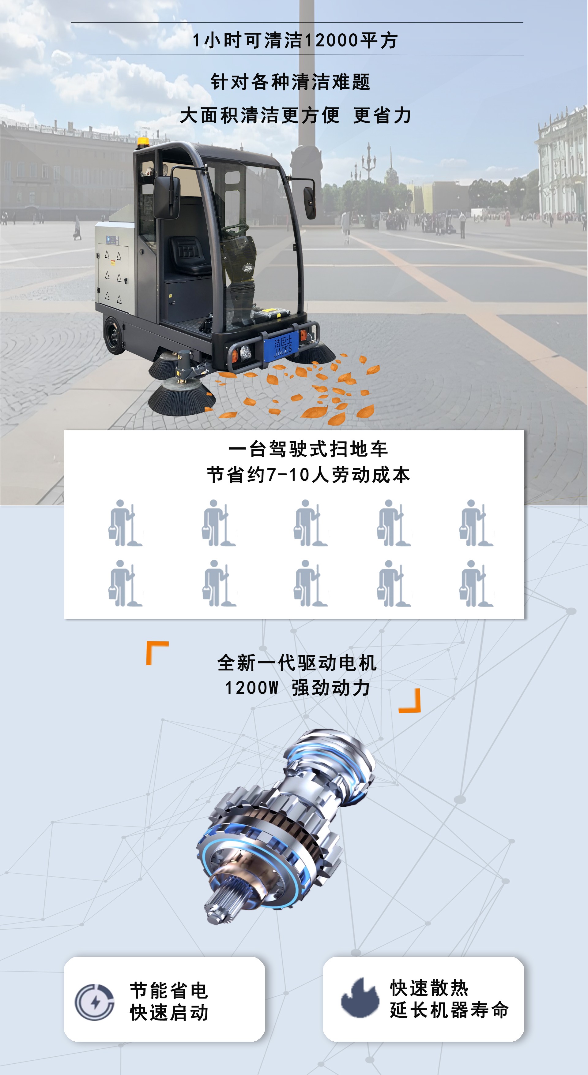 工業(yè)半封閉式掃地車(chē),潔臣士半封閉式掃地車(chē)